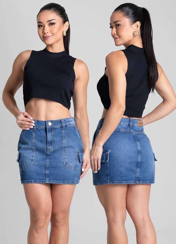 Sawary - Saia Jeans Sawary - 281775 Azul 6