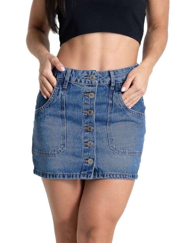 Sawary - Saia Jeans Sawary - 281988 Azul