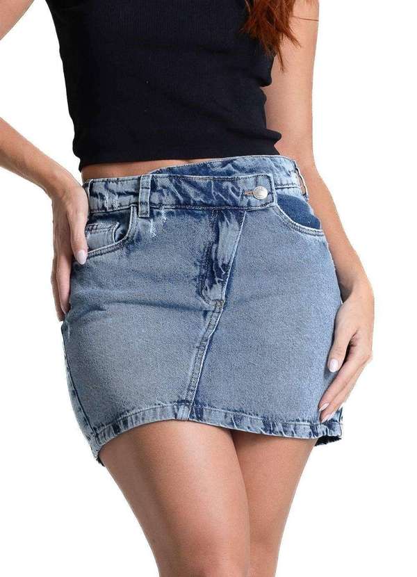 Sawary - Saia Jeans Sawary - 282286 Azul