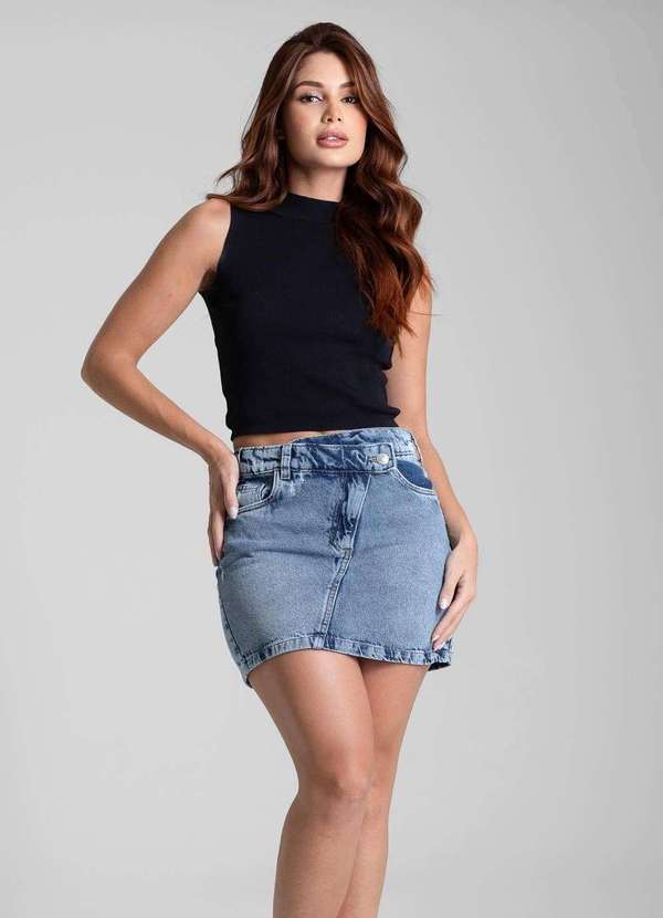 Sawary - Saia Jeans Sawary - 282286 Azul 2