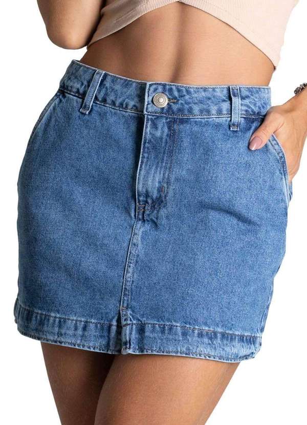 Sawary - Saia Jeans Sawary Azul