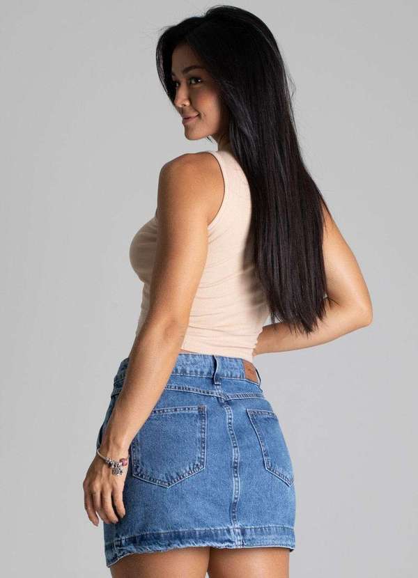 Sawary - Saia Jeans Sawary Azul 4