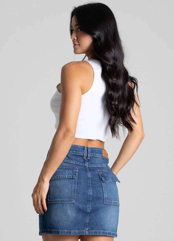 Sawary - Saia Jeans Sawary Azul 4