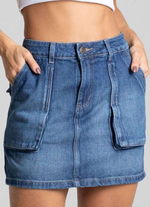 Sawary - Saia Jeans Sawary Azul 5