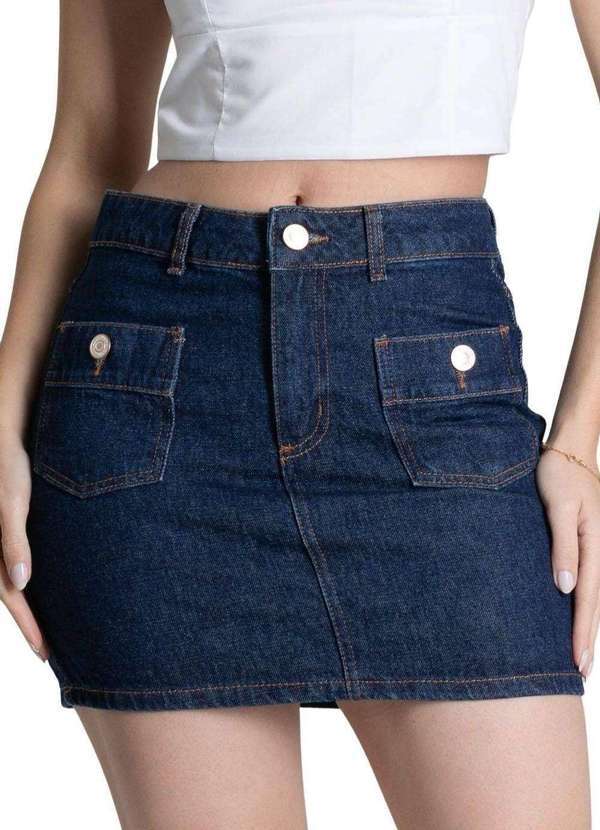 Sawary - Saia Jeans Sawary Azul