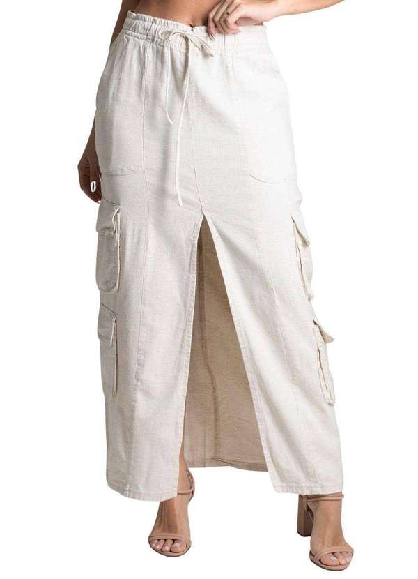 Sawary - Saia Linho Sawary Cargo - 277297 Bege