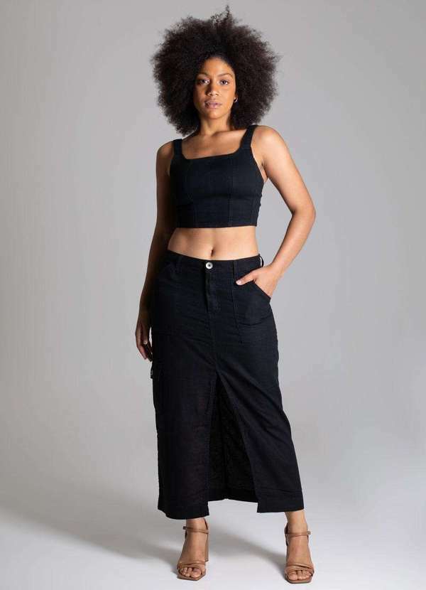 Sawary - Saia Linho Sawary Midi Saia Linho Sawary Midi - 275898 34
