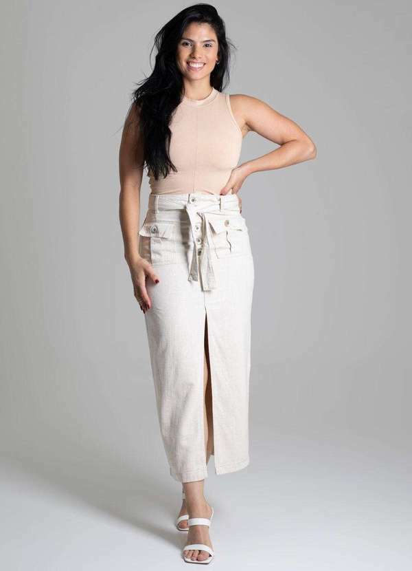 Sawary - Saia Linho Sawary Midi Saia Linho Sawary Midi - 276067 34