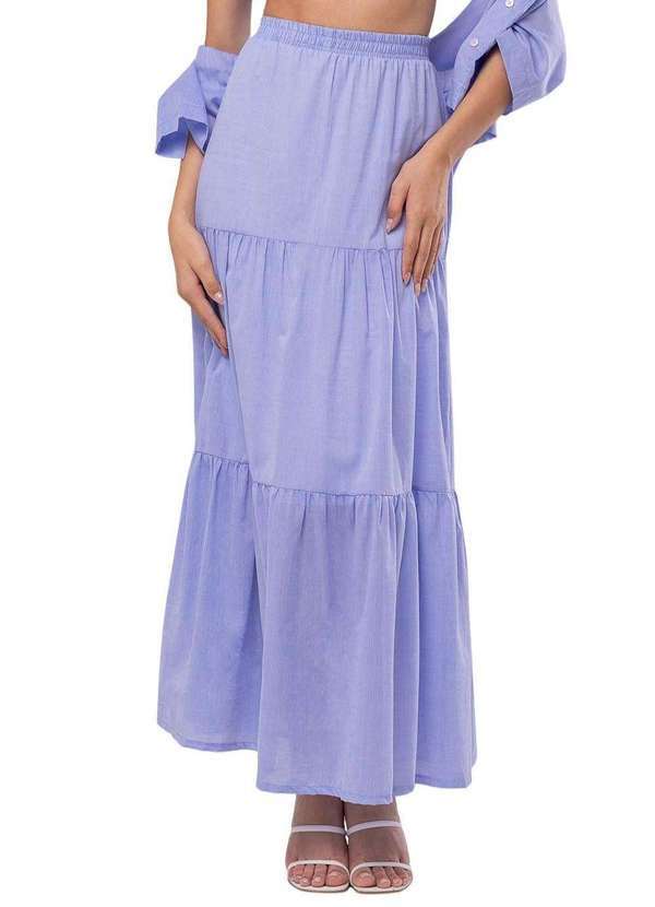 Sawary - Saia Midi Sawary Mare - 279720 Azul
