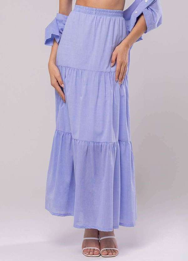 Sawary - Saia Midi Sawary Mare - 279720 Azul 4