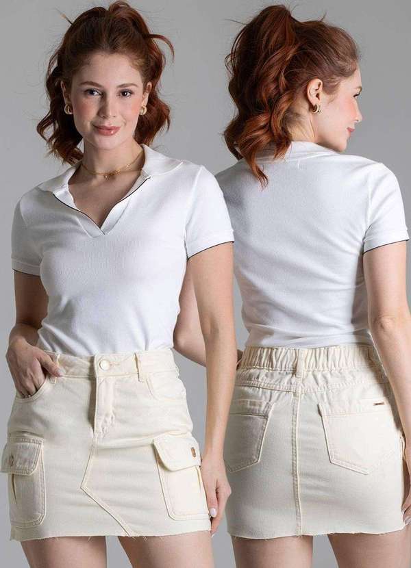 Sawary - Saia Sarja Sawary - 279262 Amarelo 6