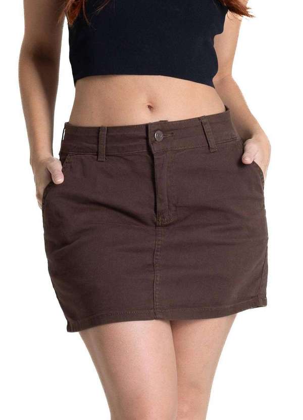 Sawary - Saia Sarja Sawary - 281993 Marrom