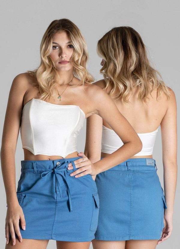 Sawary - Saia Sarja Sawary Azul 6