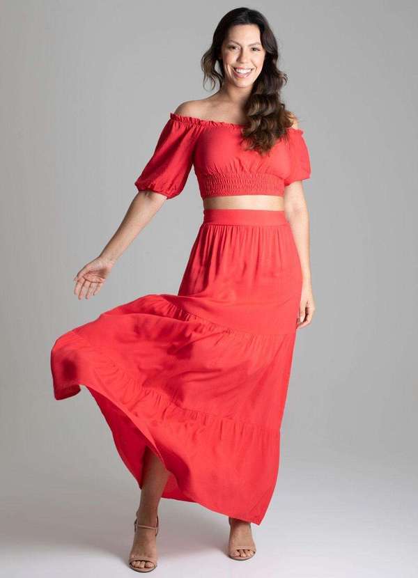 Sawary - Saia Sawary Midi - 276396 Vermelho 2