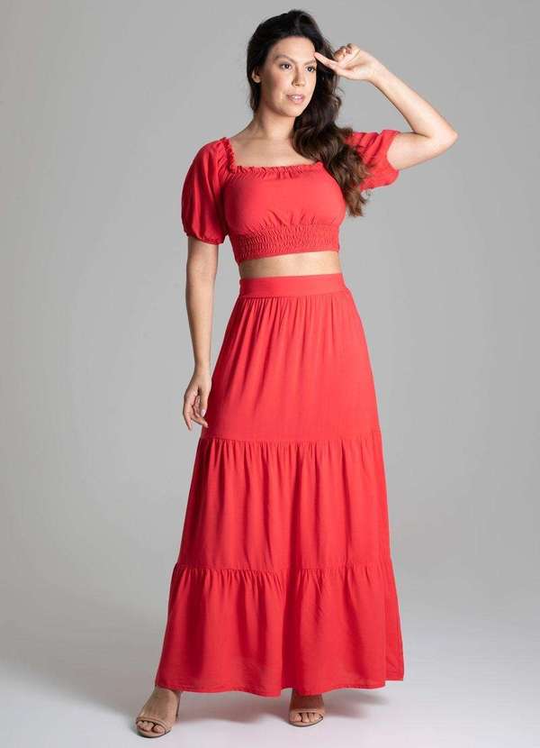 Sawary - Saia Sawary Midi - 276396 Vermelho 3