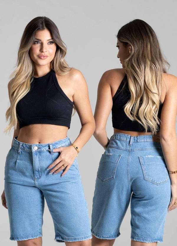 Sawary - Bermuda Jeans Sawary - 277245 Azul 5