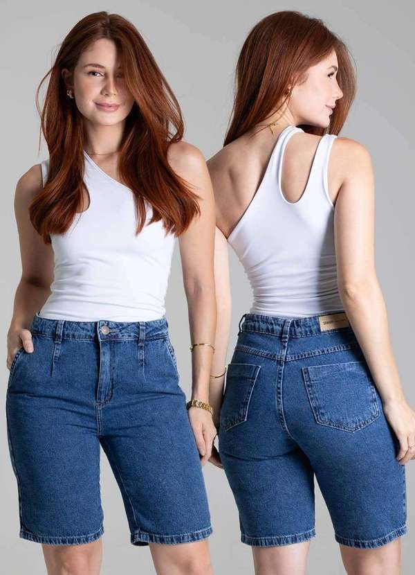 Sawary - Bermuda Jeans Sawary - 279238 Azul 6