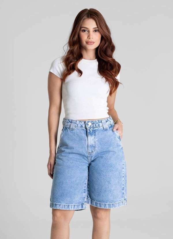 Sawary - Bermuda Jeans Sawary - 281382 Azul 6