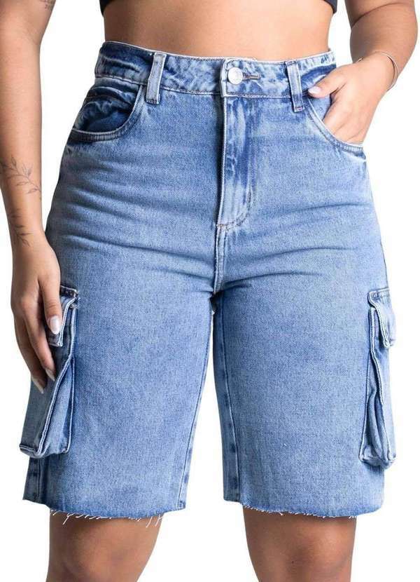 Sawary - Bermuda Jeans Sawary Azul