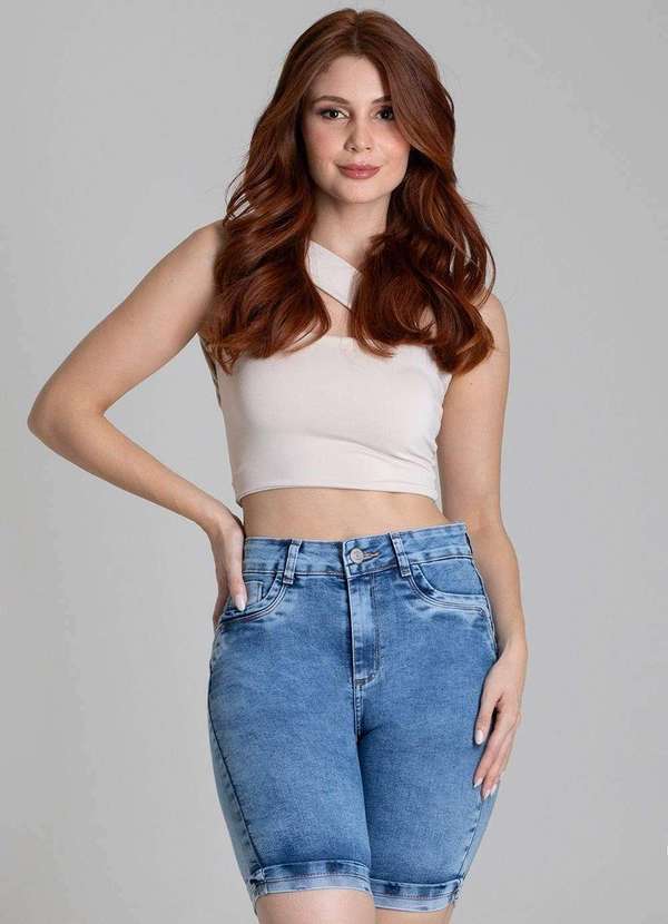 Sawary - Bermuda Jeans Sawary Levanta Bumbum - 278435 Azul 2