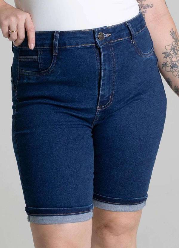 Sawary - Bermuda Jeans Sawary Plus Size - 279227 Azul 3