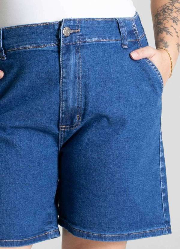 Sawary - Bermuda Jeans Sawary Plus Size - 281122 Azul 5