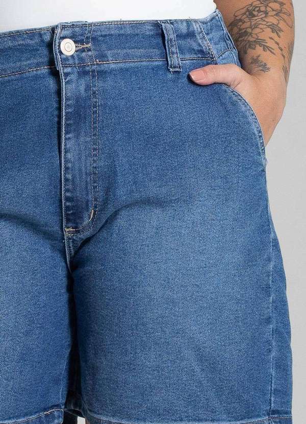 Sawary - Bermuda Jeans Sawary Plus Size - 281367 Azul 4