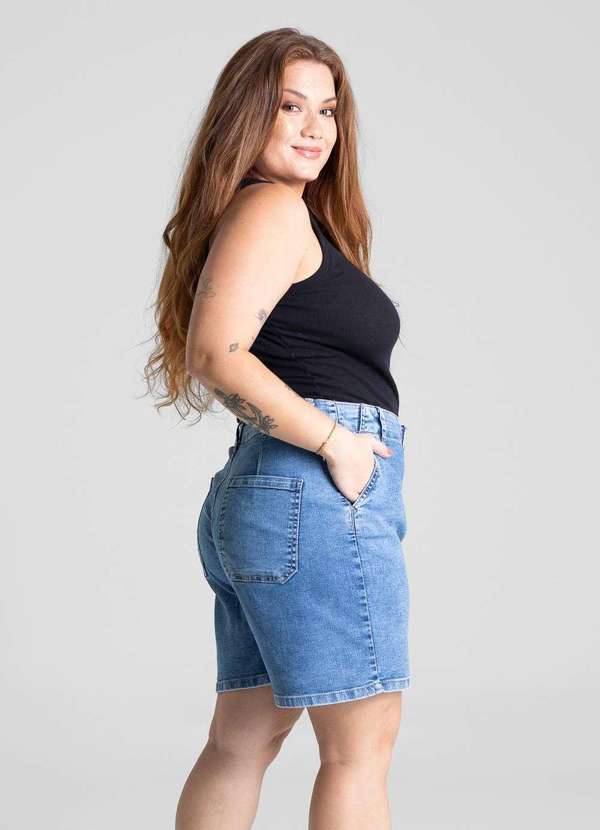 Sawary - Bermuda Jeans Sawary Plus Size - 281642 Azul 3