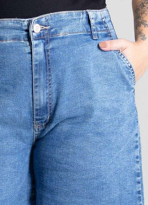 Sawary - Bermuda Jeans Sawary Plus Size - 281642 Azul 5