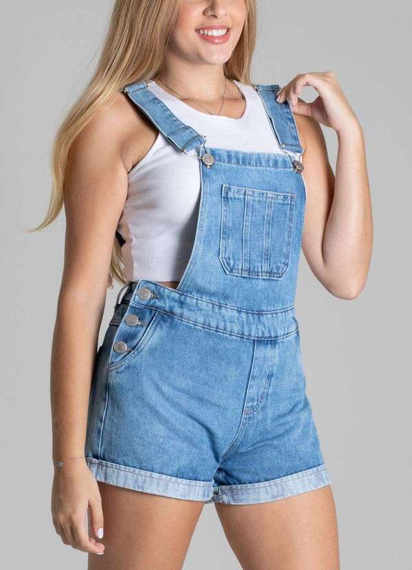 Sawary - Jardineira Jeans Sawary Azul 5