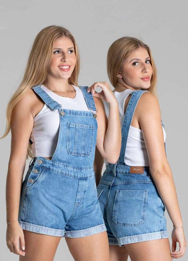 Sawary - Jardineira Jeans Sawary Azul 6