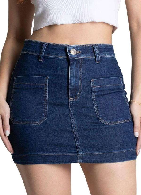 Sawary - Saia Jeans Sawary - 277396 Azul
