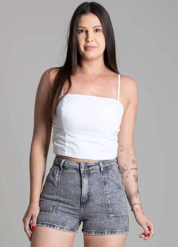 Sawary - Shorts Jeans Sawary - 278238 Preto 2