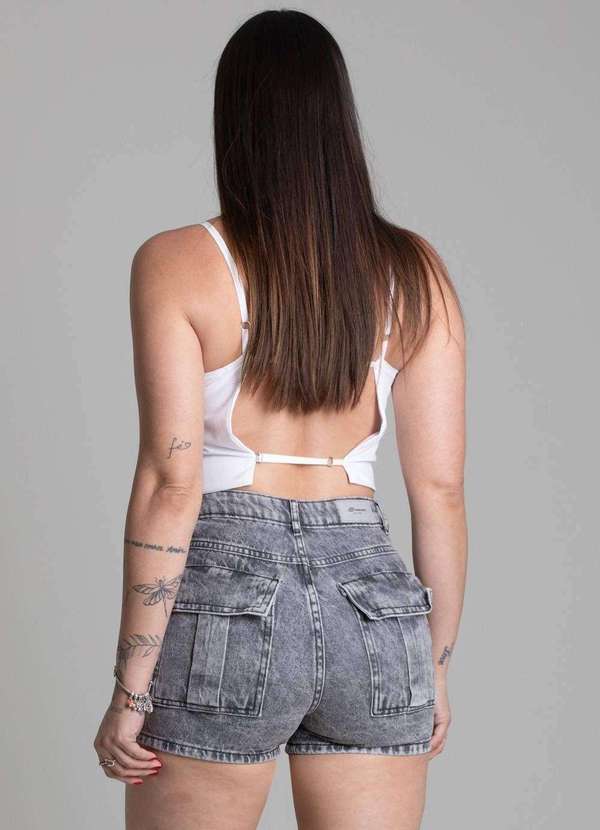 Sawary - Shorts Jeans Sawary - 278238 Preto 4