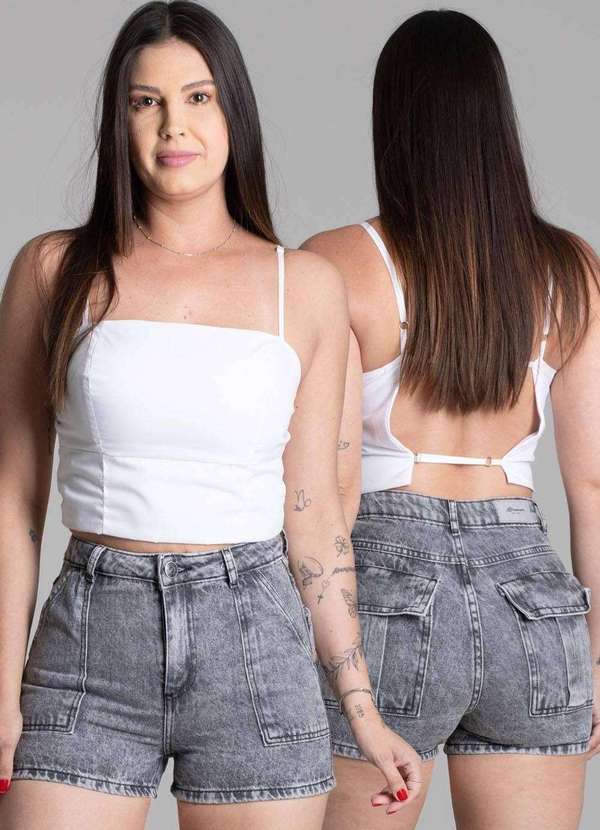 Sawary - Shorts Jeans Sawary - 278238 Preto 6