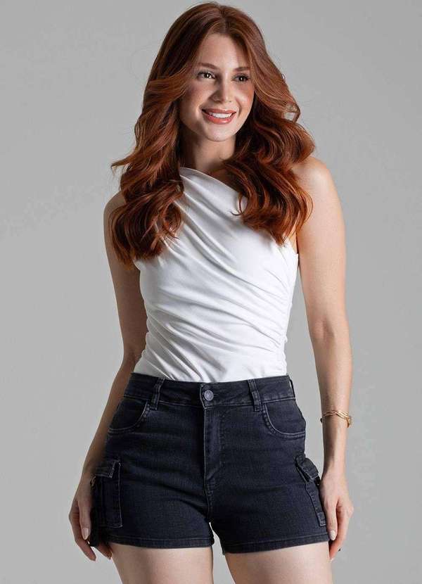 Sawary - Shorts Jeans Sawary - 278368 Preto 2