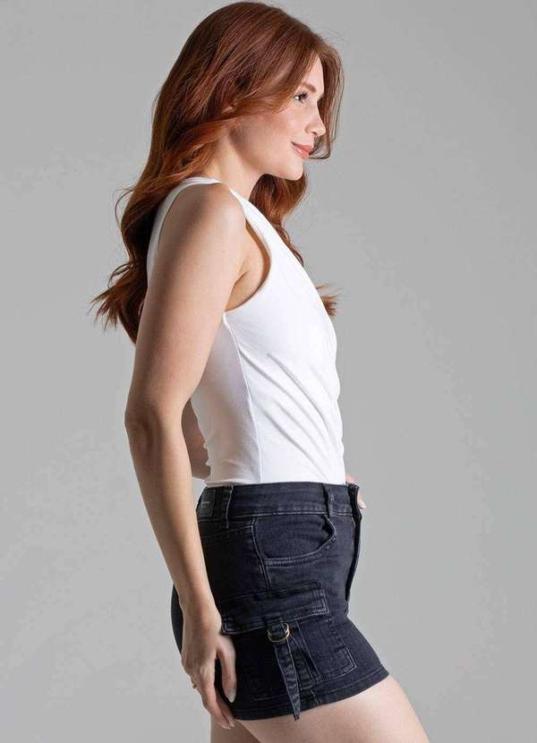 Sawary - Shorts Jeans Sawary - 278368 Preto 3