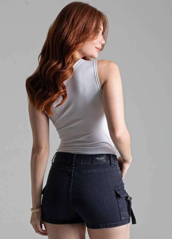 Sawary - Shorts Jeans Sawary - 278368 Preto 4