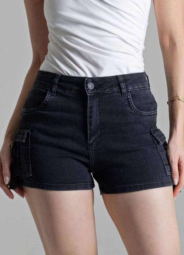 Sawary - Shorts Jeans Sawary - 278368 Preto 5