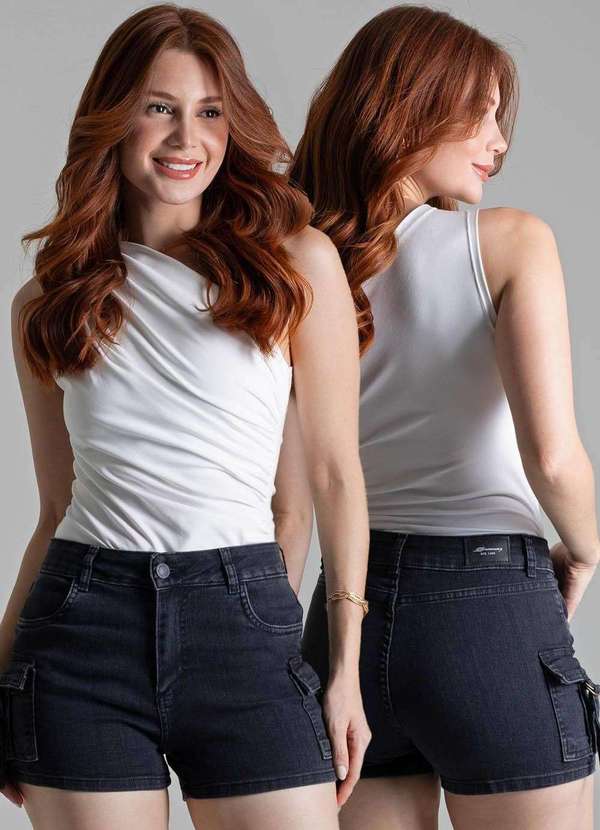 Sawary - Shorts Jeans Sawary - 278368 Preto 6