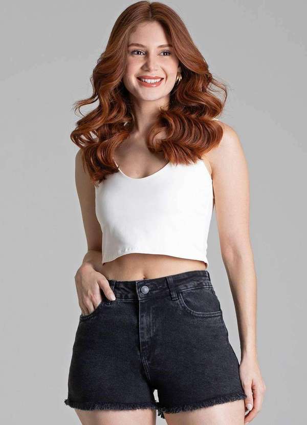 Sawary - Shorts Jeans Sawary - 278389 Preto 2