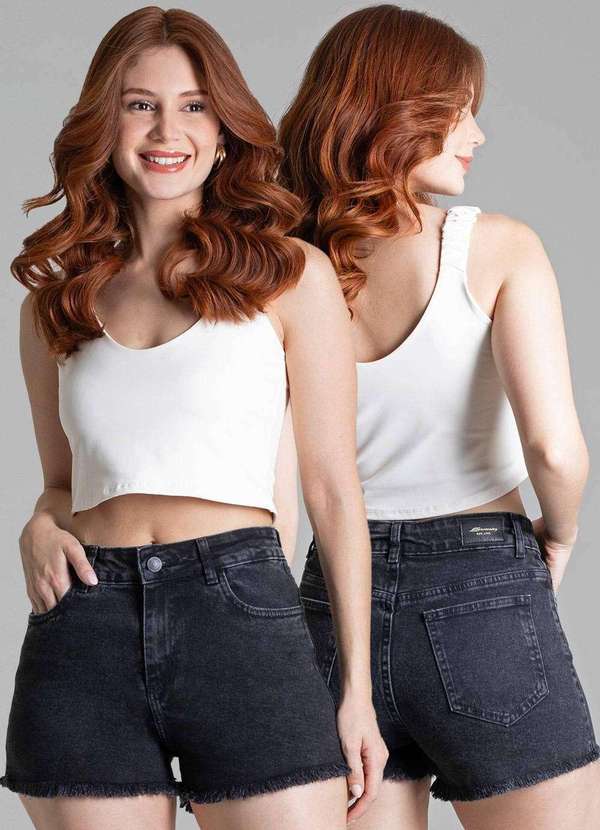 Sawary - Shorts Jeans Sawary - 278389 Preto 6