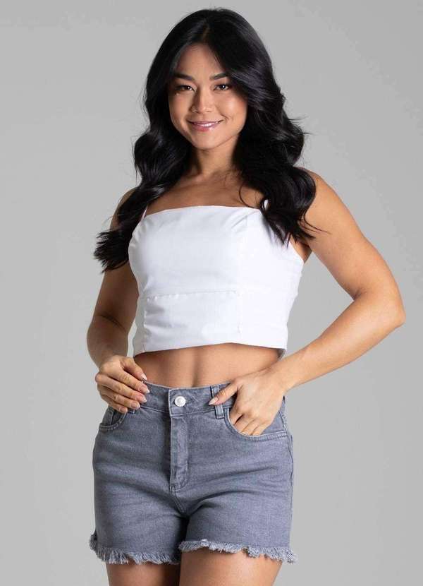 Sawary - Shorts Jeans Sawary - 278547 Cinza 2