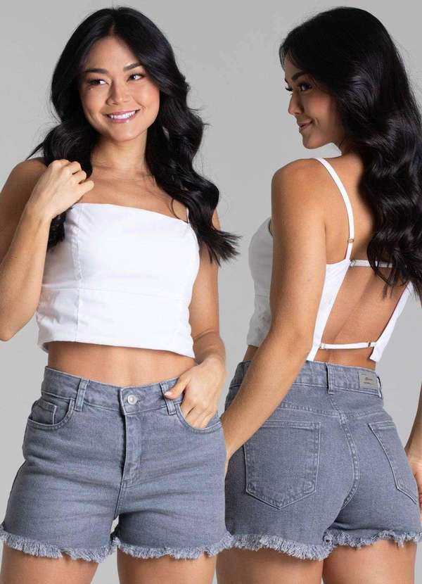 Sawary - Shorts Jeans Sawary - 278547 Cinza 6