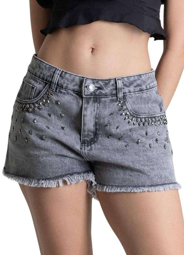 Sawary - Shorts Jeans Sawary - 278807 Cinza