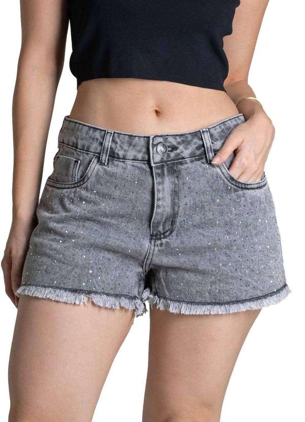 Sawary - Shorts Jeans Sawary - 278989 Cinza