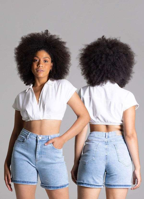 Sawary - Shorts Jeans Sawary Azul 5