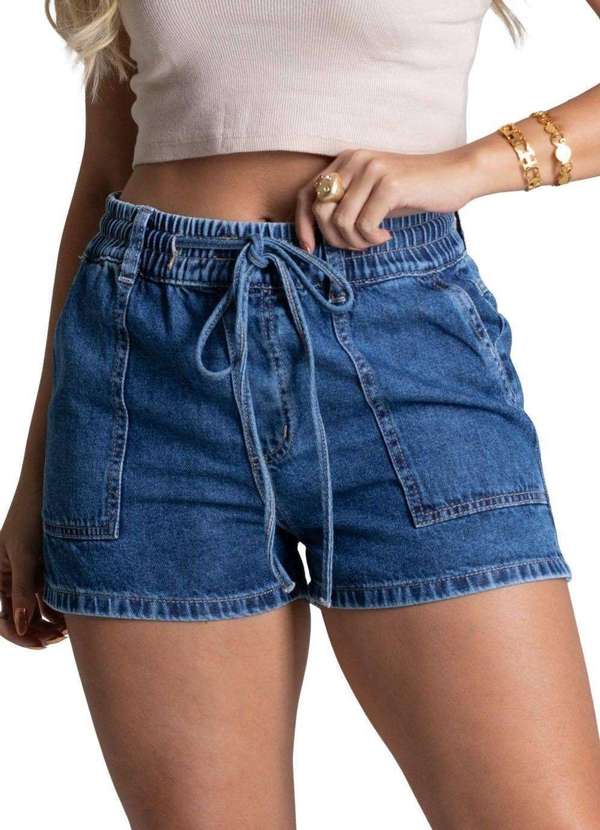 Sawary - Shorts Jeans Sawary Azul