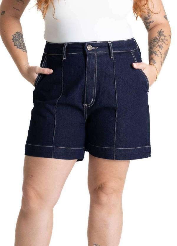 Sawary - Shorts Jeans Sawary Plus Size - 281322 Azul