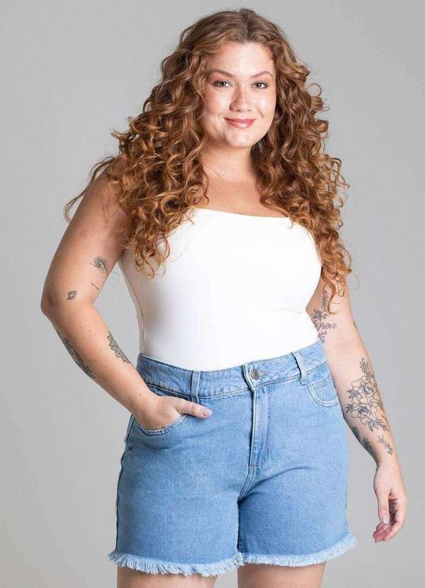 Sawary - Shorts Jeans Sawary Plus Size Azul 3